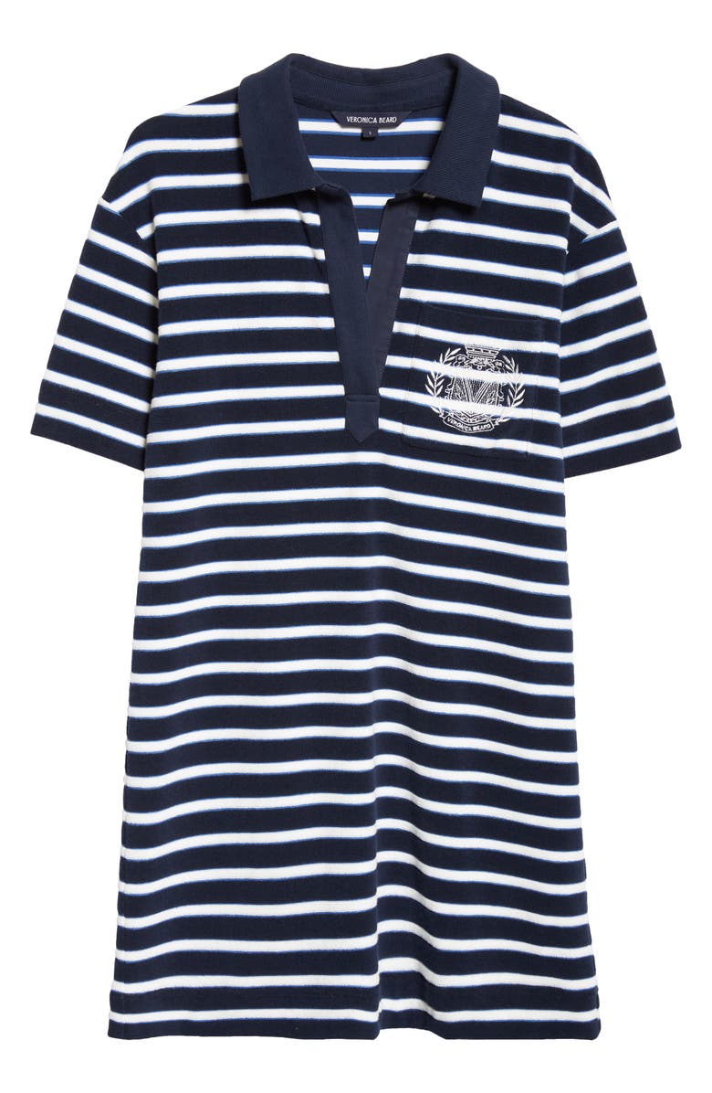 Veronica Beard Terrence Stripe Cotton Blend T-Shirt Dress, Alternate, color, 