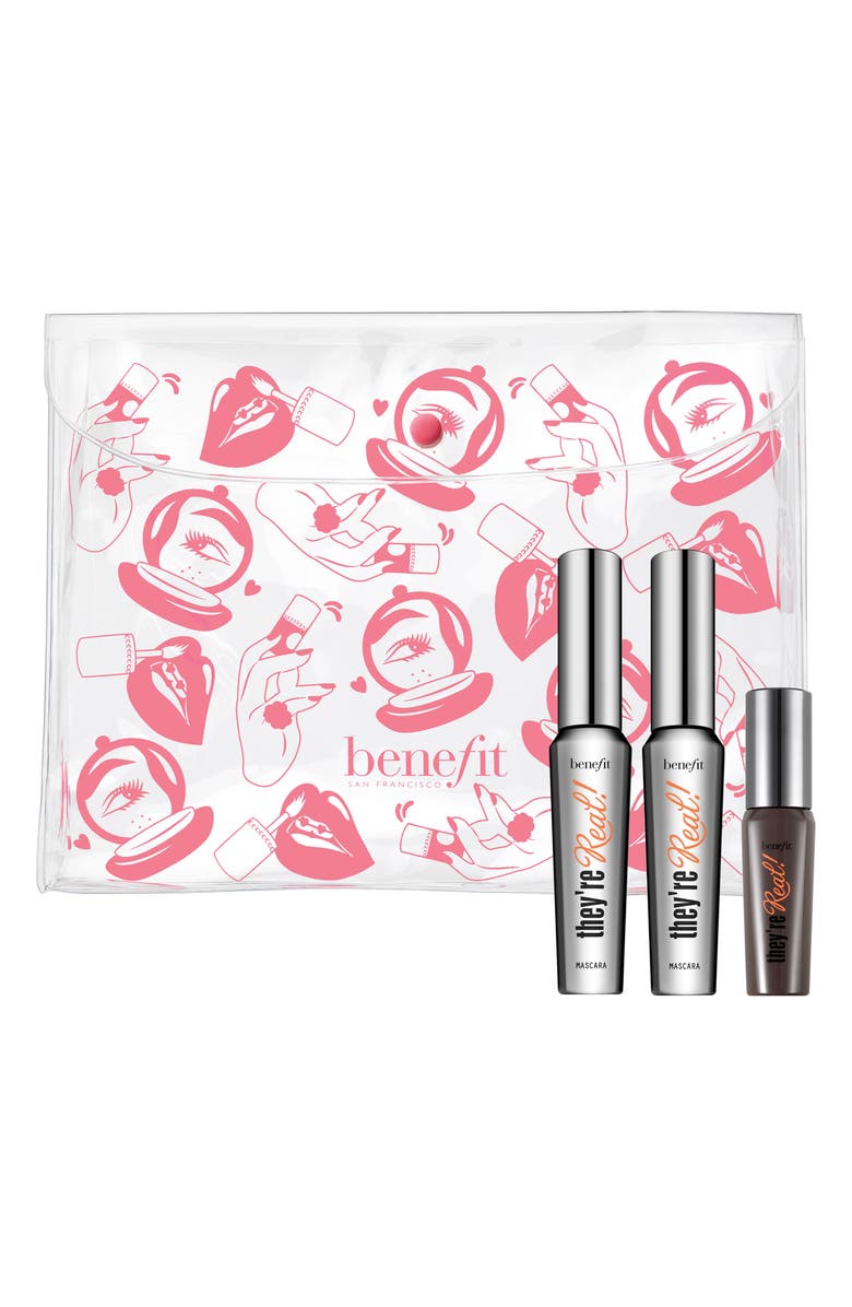 Benefit Cosmetics They're Real! Lash Stash Full Size & Mini Lengthening Mascara Set $65 Value, Alternate, color,