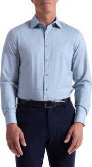 Bugatchi James OoohCotton® Herringbone Button-Up Shirt