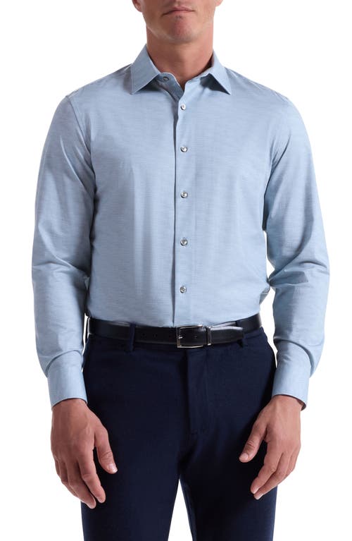 Bugatchi James Ooohcotton® Herringbone Button-up Shirt In Blue