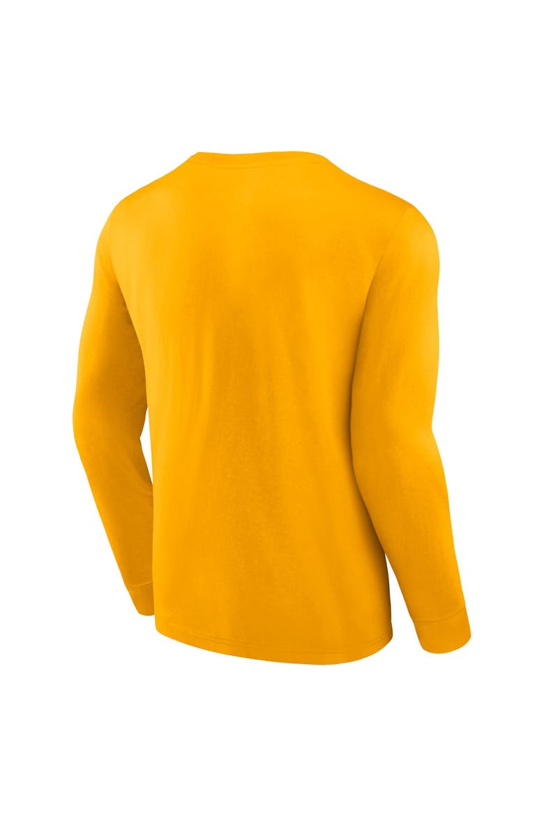 Men's Fanatics Branded Gold Los Angeles Lakers Baseline Long Sleeve T-Shirt, Alternate, color, Gold