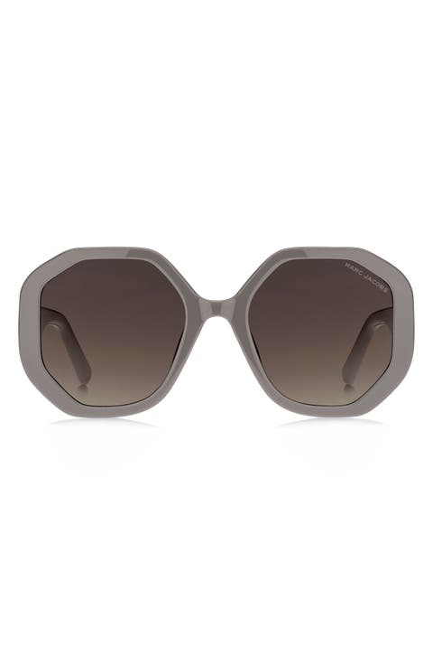 53mm Gradient Round Sunglasses