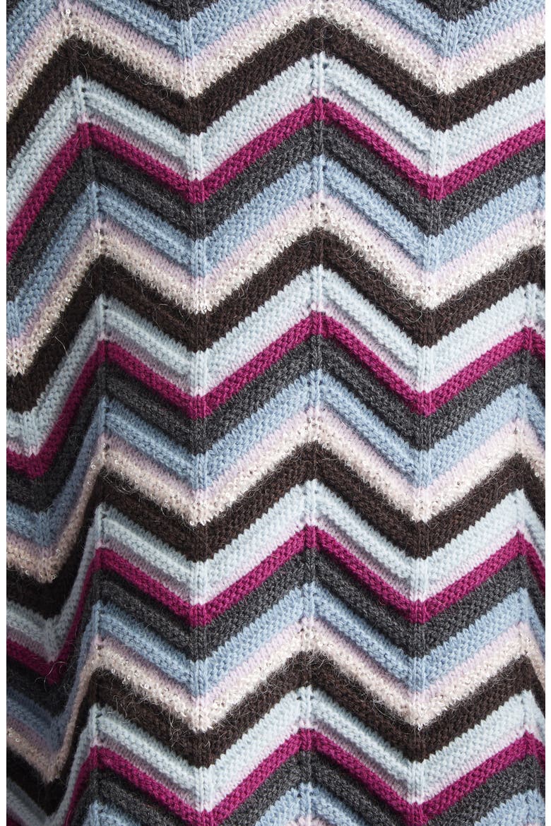 Zigzag Sequin Poncho, Alternate, color, 0001 BLUE MULTI