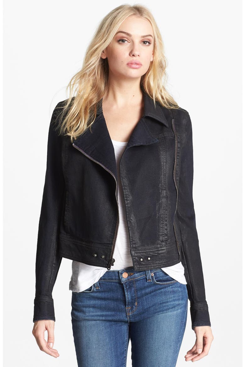 Denim 'Brooklyn' Denim Moto Jacket, Main, color, UNDERCURRENT