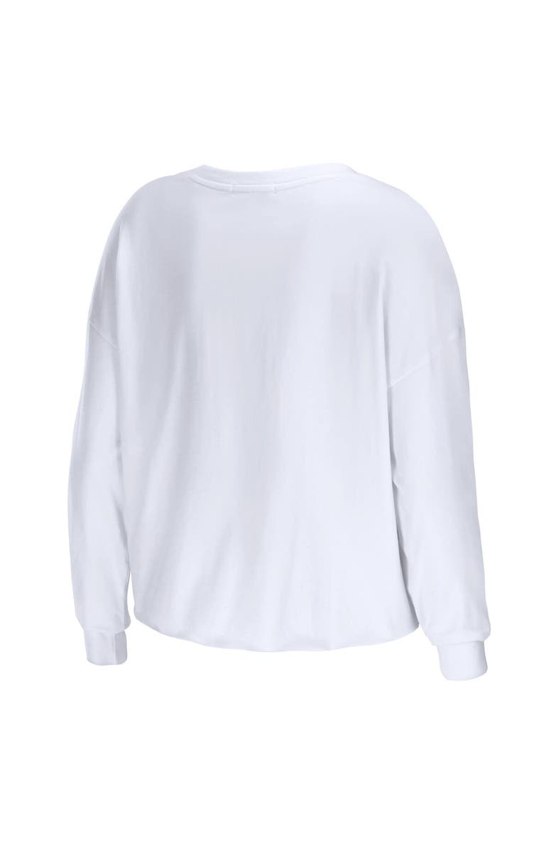 WEAR by Erin Andrews Women's WEAR by Erin Andrews White Los Angeles Lakers Cropped Long Sleeve T-Shirt, Alternate, color, White