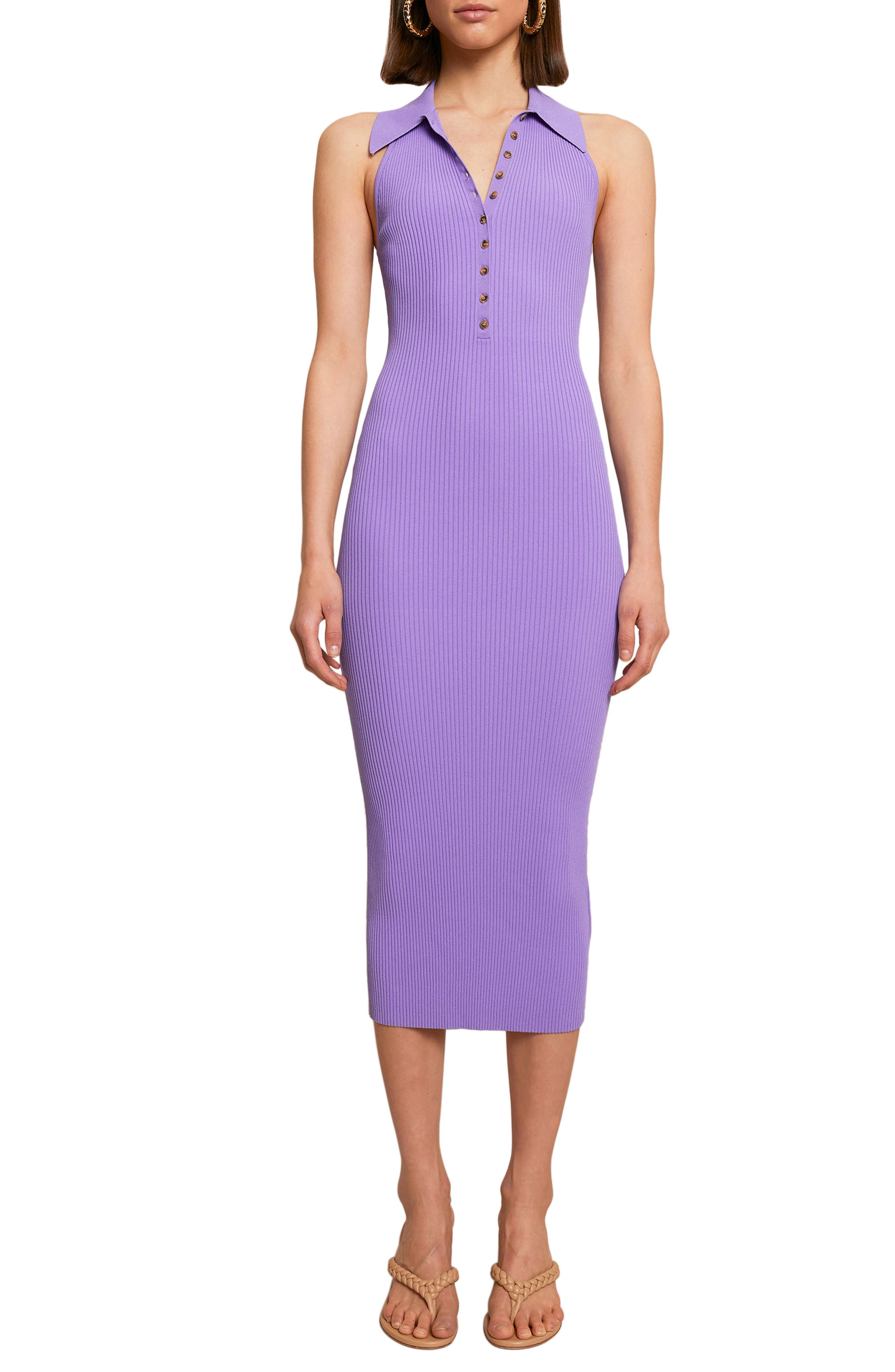 A.L.C. Asher Sleeveless Rib Midi Dress