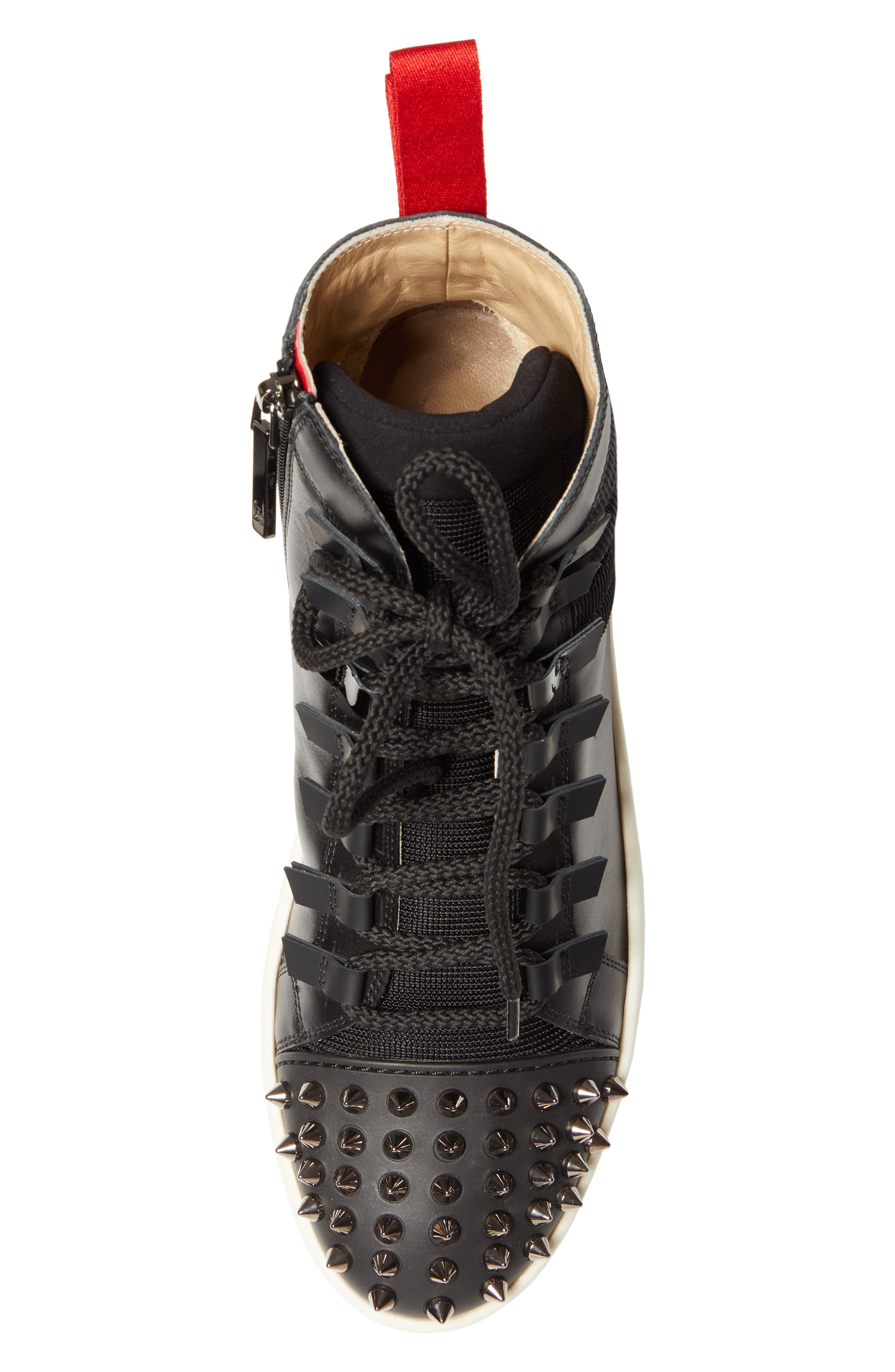 Christian Louboutin Smartic Spike High Top Sneaker, Alternate, color, 