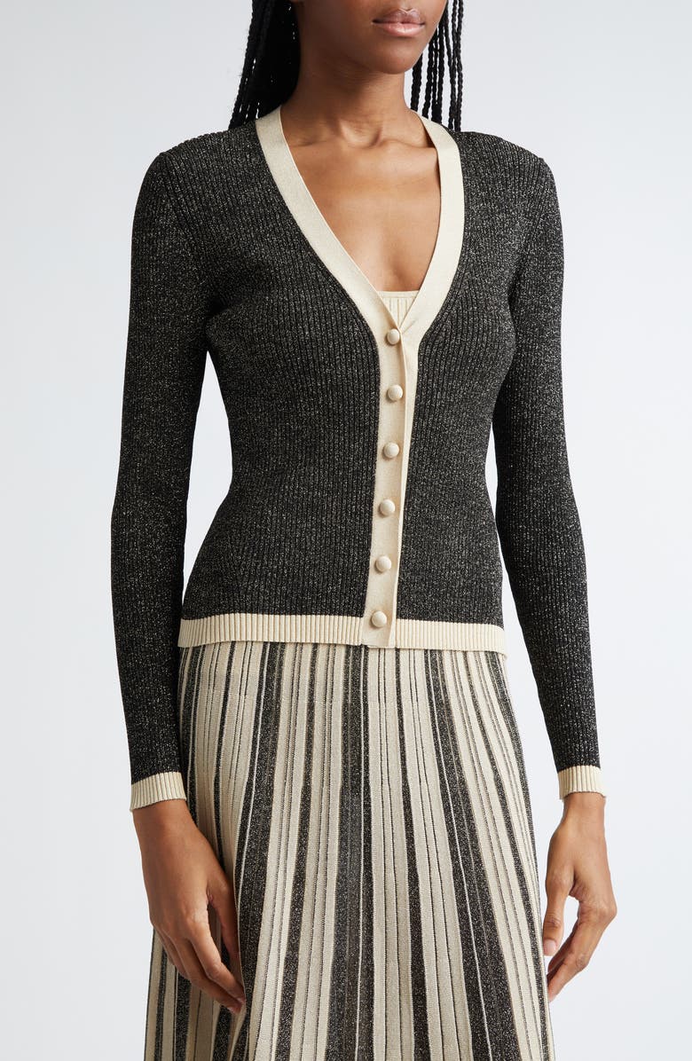 Zimmermann Metallic Rib Cardigan, Alternate, color,