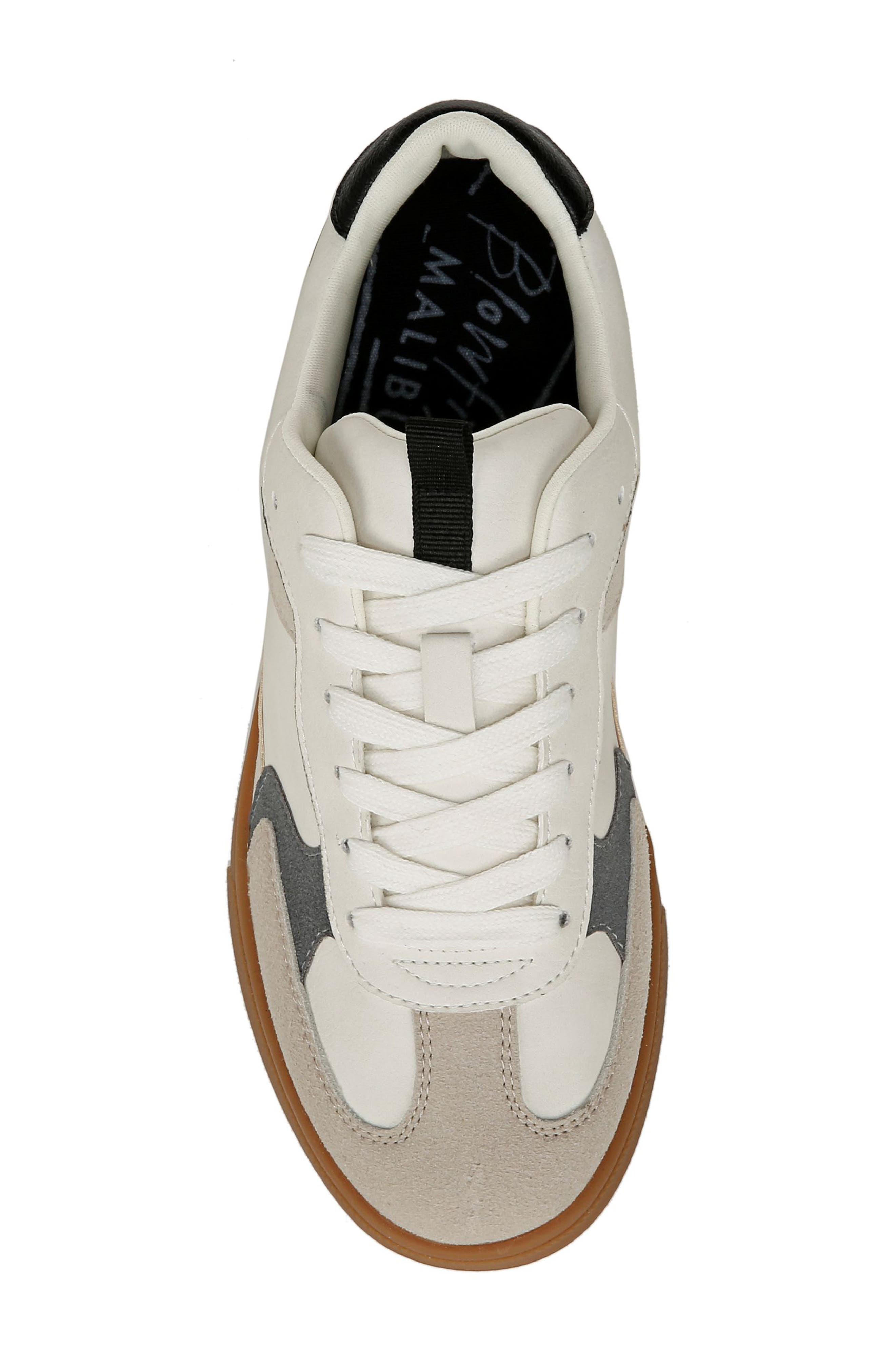 Blowfish Malibu Tastic Low Top Sneaker, Alternate, color, White/ Sand Faux Leather