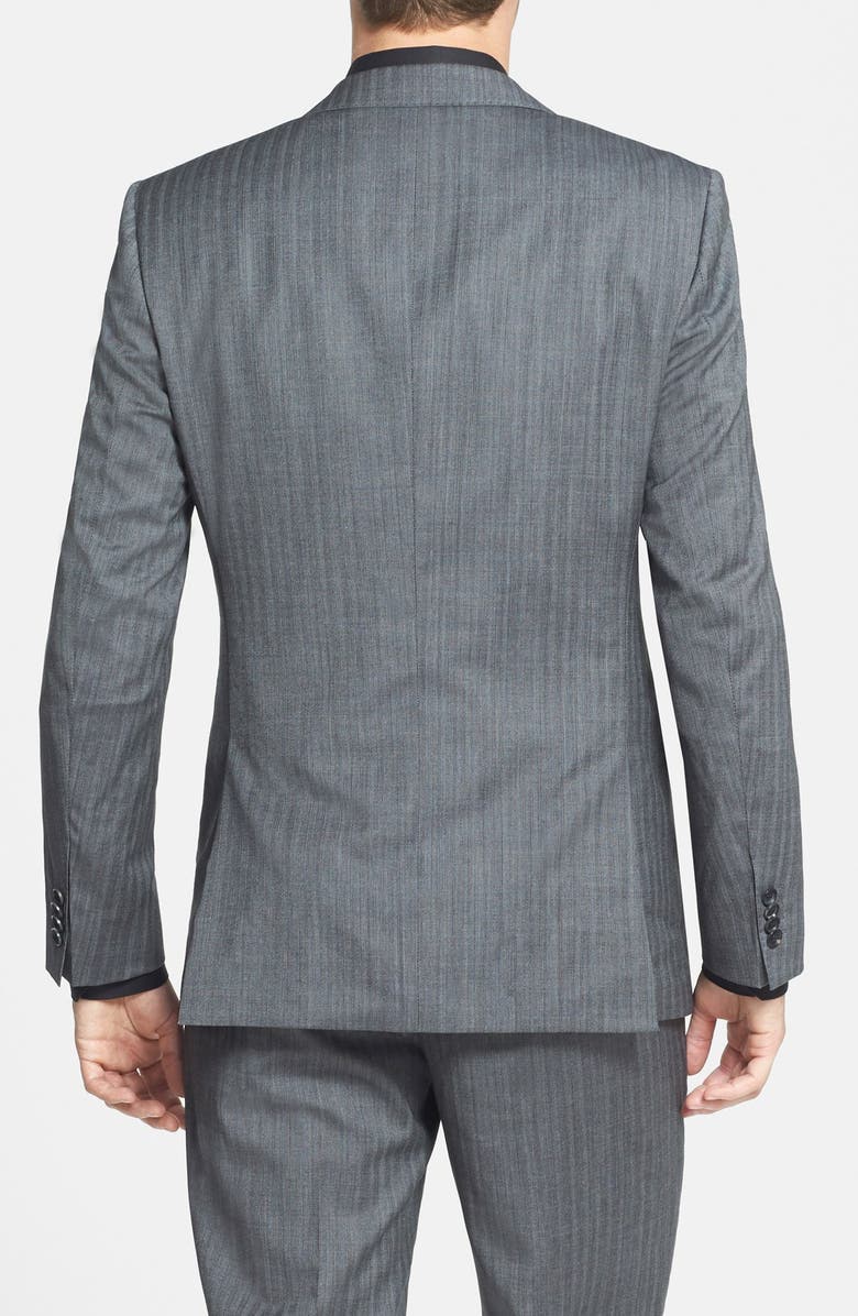 BOSS HUGO BOSS 'James/Sharp' Trim Fit Stripe Suit, Alternate, color, 