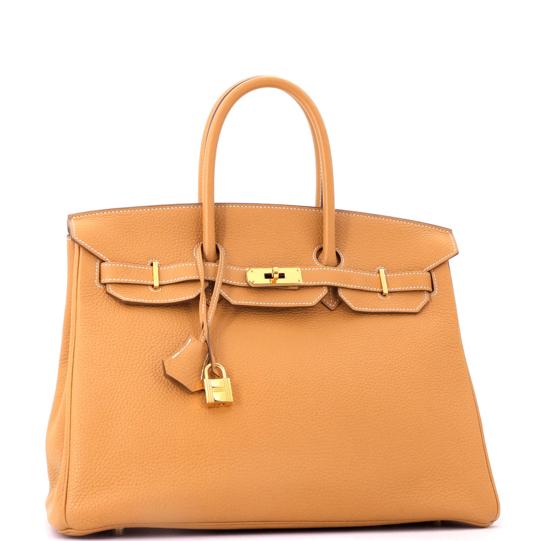 Birkin Handbag Brown Togo with Gold Hardware 35, Alternate, color, White