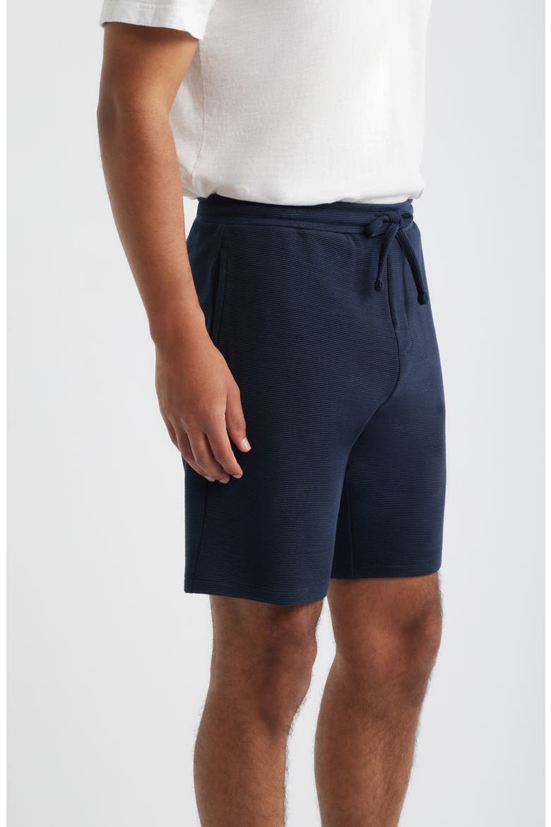 Ribbed Pajama Shorts, Alternate, color, DARK BLUE