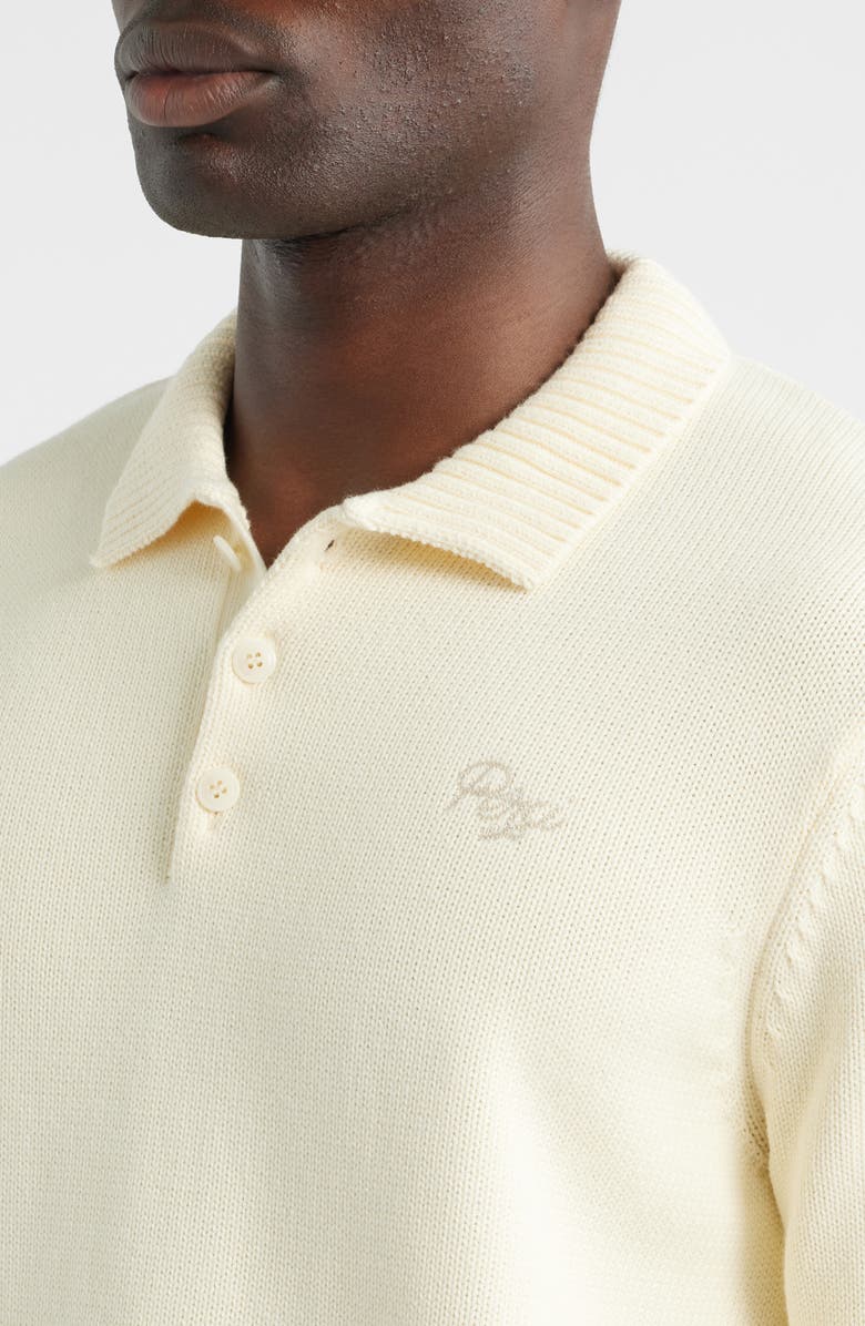 Percival Verso Long Sleeve Polo, Alternate, color, Ecru