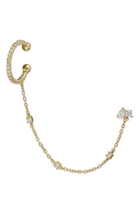 Cléo Mini Jumelle Lab Grown Diamond Stud & Cuff Earring