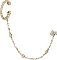 Anzie Cléo Mini Jumelle Lab Grown Diamond Stud & Cuff Earring