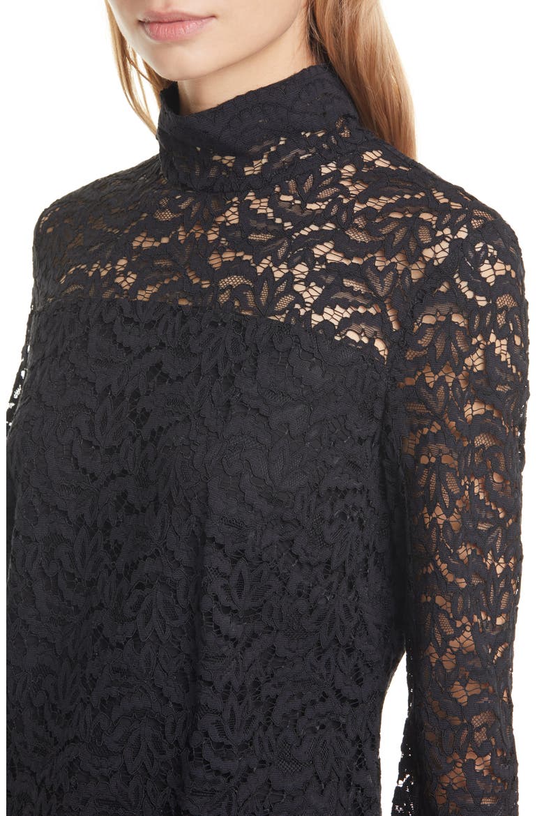 Bellini Lace Blouse, Alternate, color, BLACK