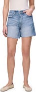 WARP+WEFT VVI Raw Hem High Waist Relaxed Fit Denim Shorts