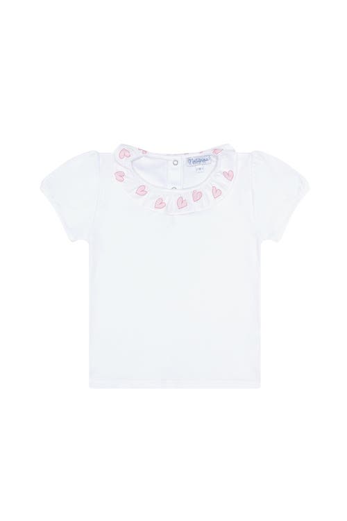 Nellapima Pink Heart Short Set In White