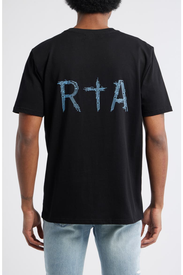 Liam Black Circuit Cross Graphic T-Shirt, Alternate, color, BLACK CIRCUIT CROSS