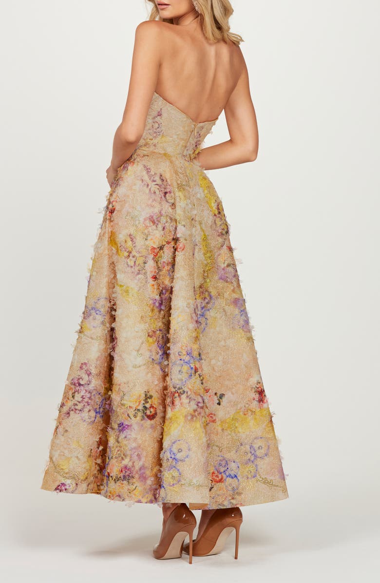 HELSI Celine Appliqué Strapless Cocktail Dress, Alternate, color,