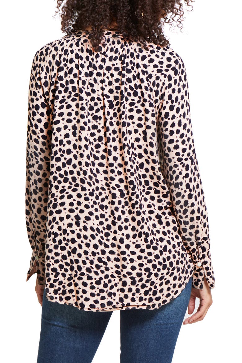 Ingrid & Isabel® Split Neck Maternity/Nursing Top, Alternate, color, TAUPE LEOPARD PRINT