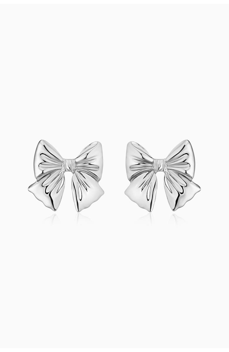 Oradina In The Present Studs in Sterling Silver, Main, color, Silver