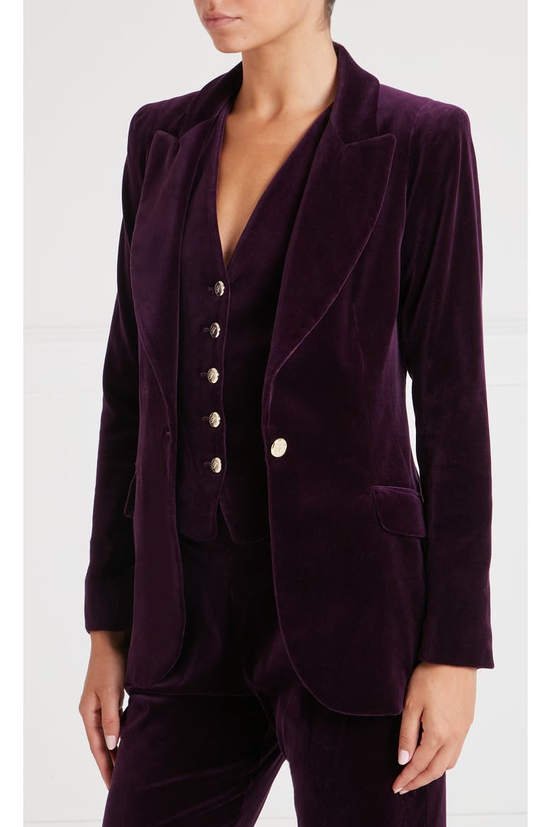Clove Velvet Jacket, Main, color, Dark Amethyst