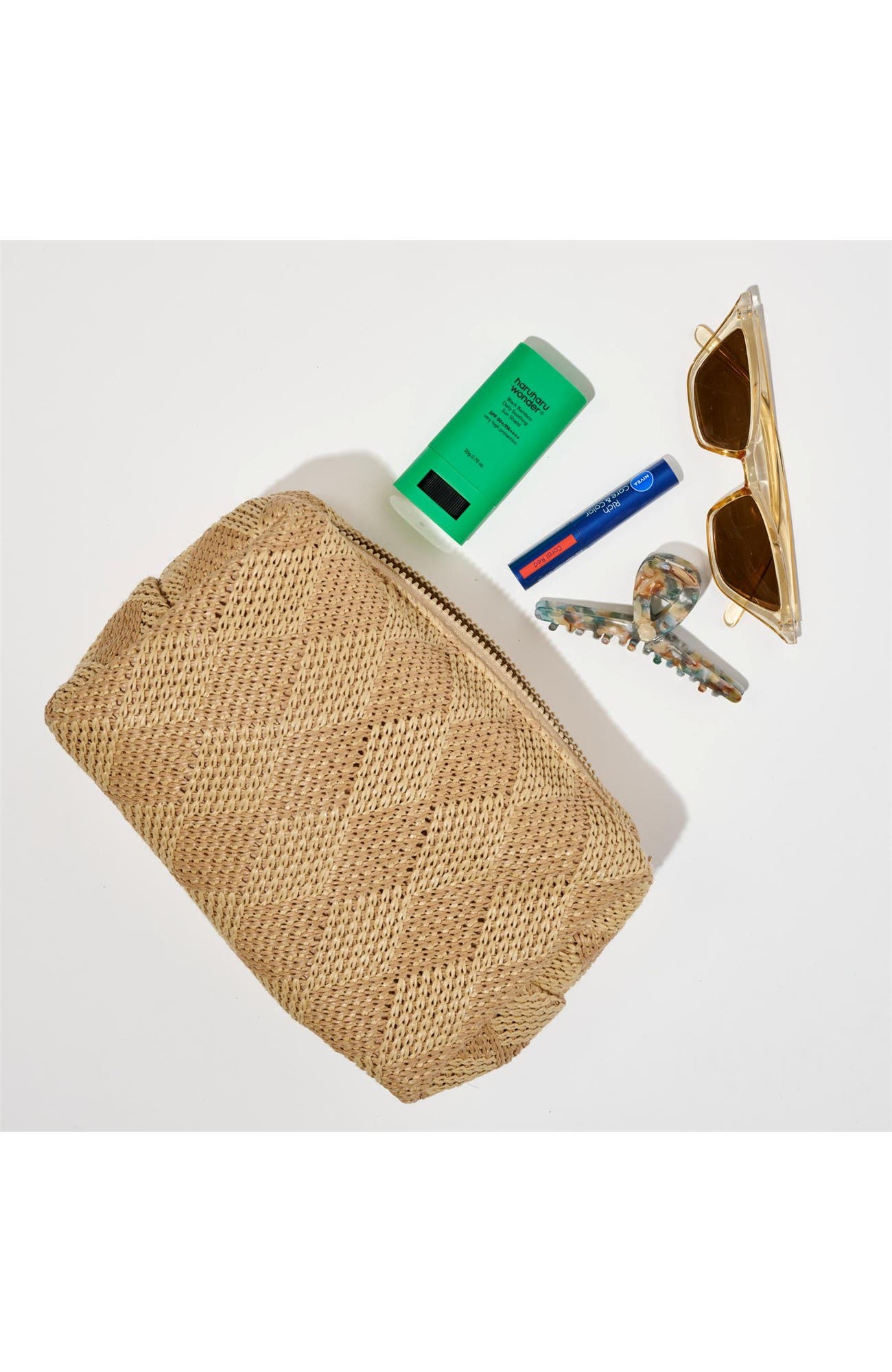 Bali Breeze Cosmetic & Travel Organizer Pouch, Alternate, color, Natural