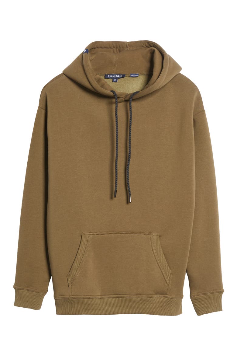 Solid Fleece Hoodie, Alternate, color, OLIVE