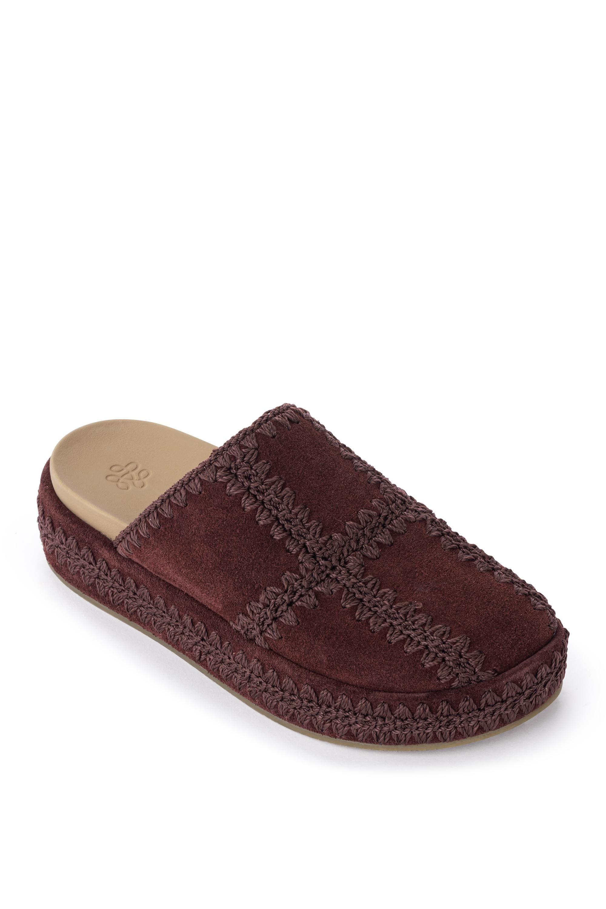 Bryn Slip On Clog, Alternate, color, Mahogany Patch