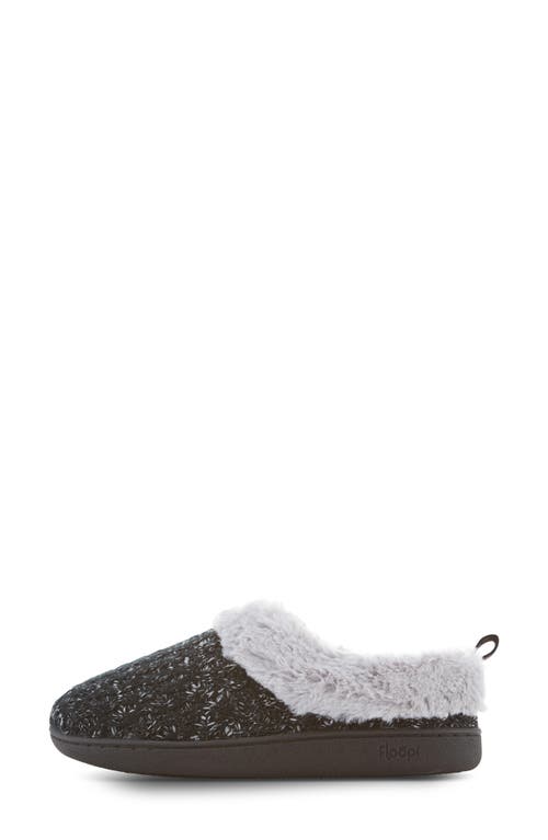Floopi Knit Faux Fur Lined Slipper In Black