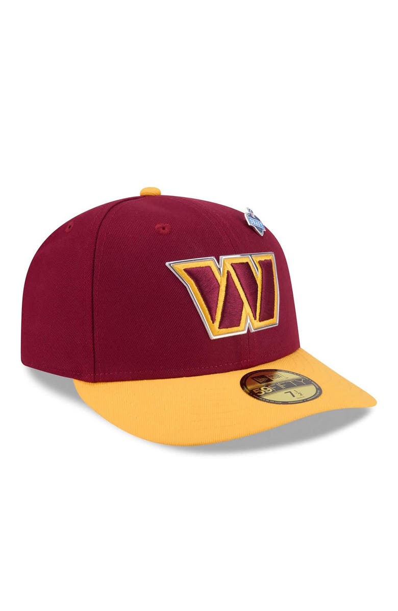 New Era Men's New Era  Burgundy/Gold Washington Commanders 2026 NFL Draft Pre-Curved 59FIFTY Fitted Hat, Alternate, color, Burgundy