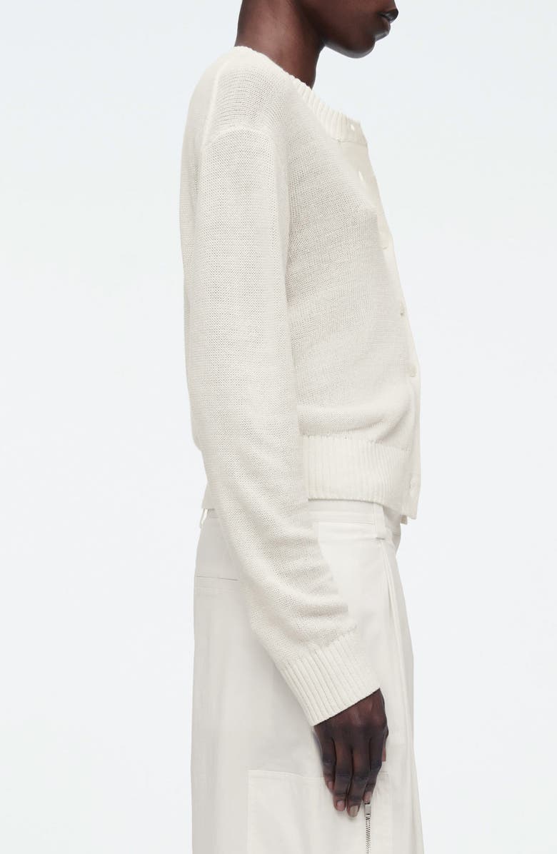 COS Pecan Recycled Linen Cardigan, Alternate, color, 