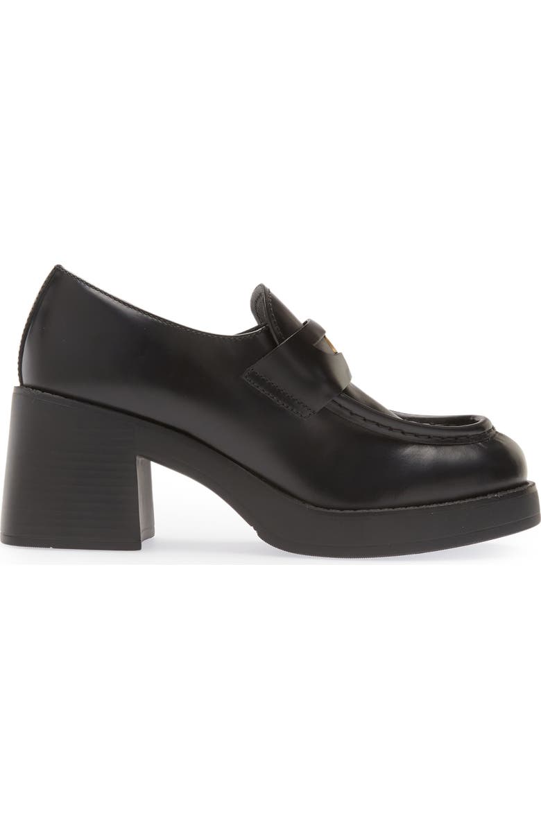 Miu Miu Block Heel Penny Loafer, Alternate, color,