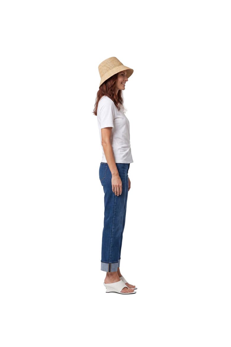 Straight Leg Cuff Jeans, Alternate, color, Dark Wash