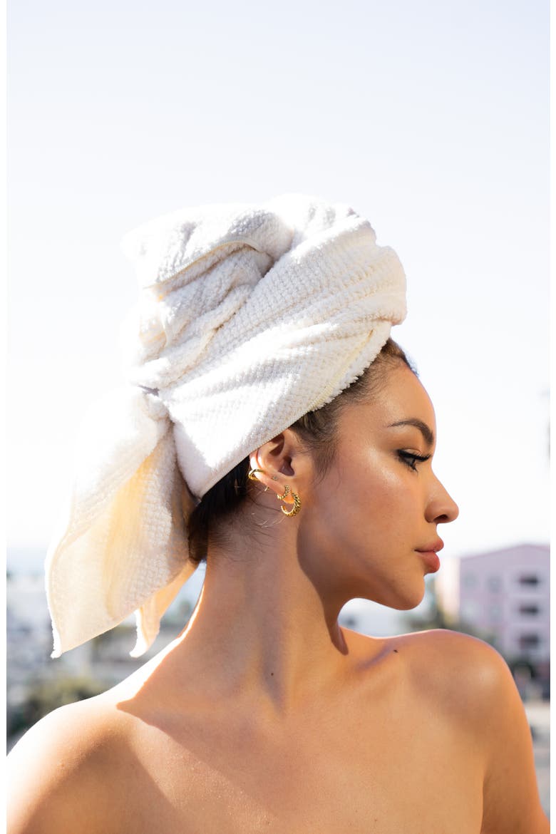 Super Hero XL Hair Towel, Alternate, color, SALT WHITE