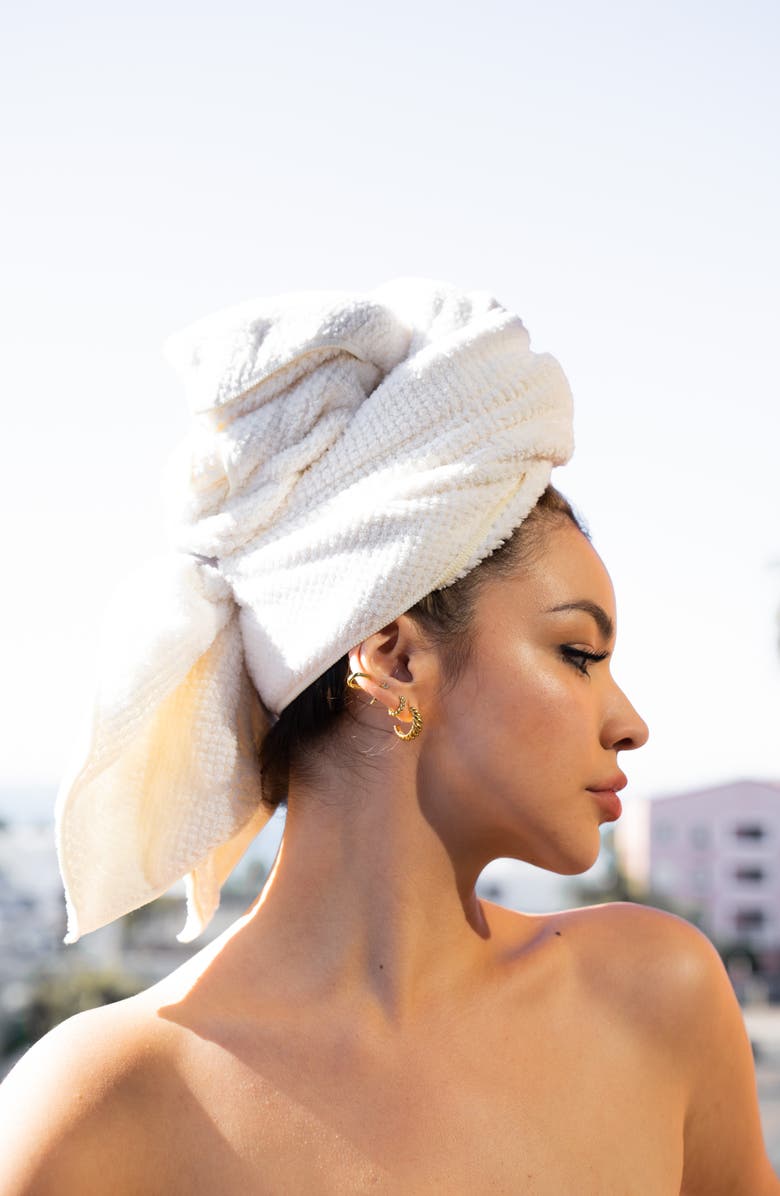 VOLO Super Hero XL Hair Towel, Alternate, color, Salt White