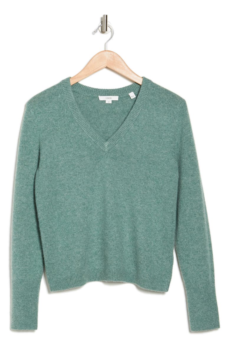 Vince V-Neck Rib Trim Pullover, Alternate, color, 