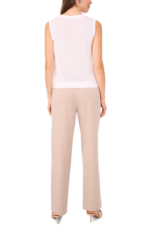 HALOGENR HALOGEN(R) SLEEVELESS BUTTON-UP SWEATER
