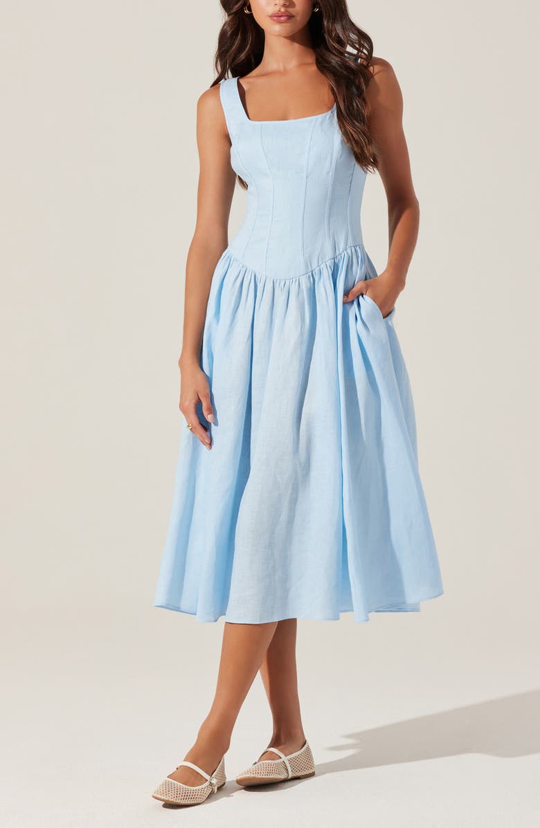 ASTR the Label Thierry Sleeveless Midi Dress, Alternate, color, 