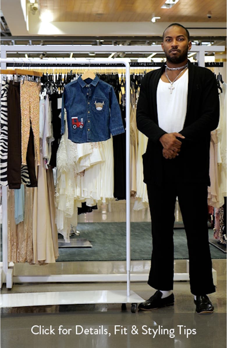 Kids' Farm Appliqué Denim Button-Up Shirt, sales video thumbnail