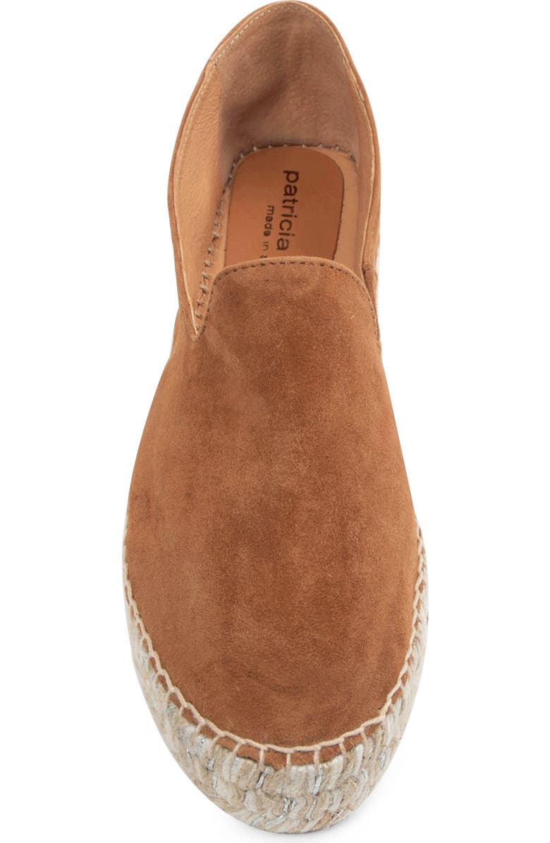 patricia green Avery Platform Epsadrille Flat, Alternate, color, Cognac Suede