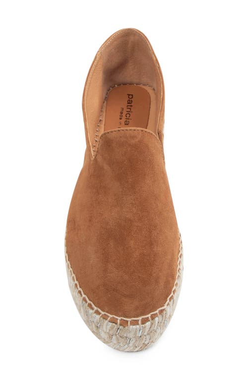Patricia Green Avery Platform Epsadrille Flat In Cognac Suede