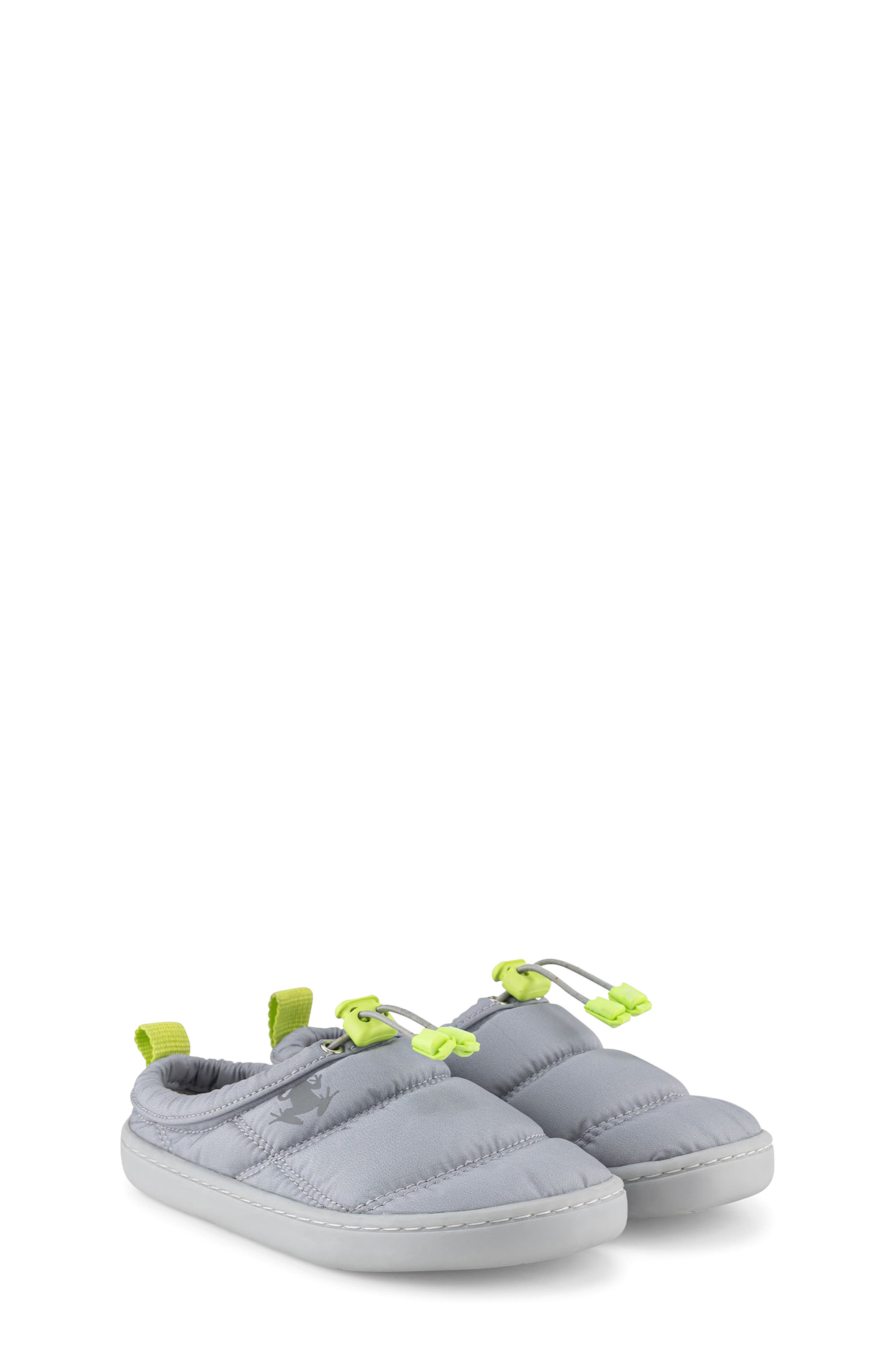 Hopfrög Kids Hoppuff Quilted Slipper, Main, color, Dynamic Gray