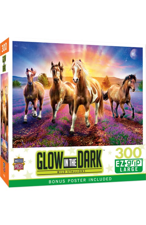 Wild Stallions 300 Piece Glow Puzzle