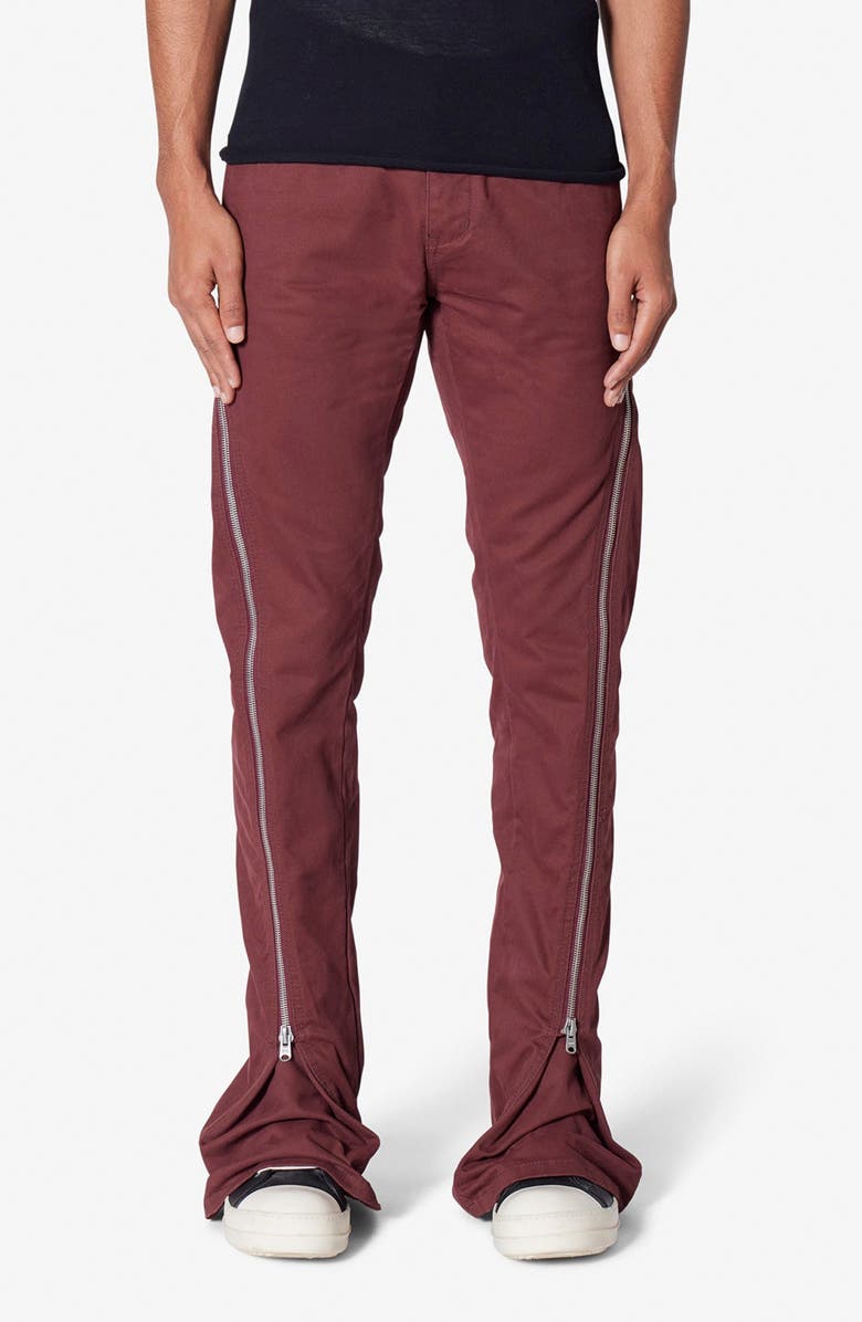 mnml D519 Zip Flare Leg Jeans, Main, color, Red