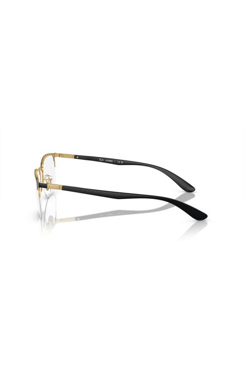 Ray Ban Ray-ban 53mm Irregular Optical Glasses In Black
