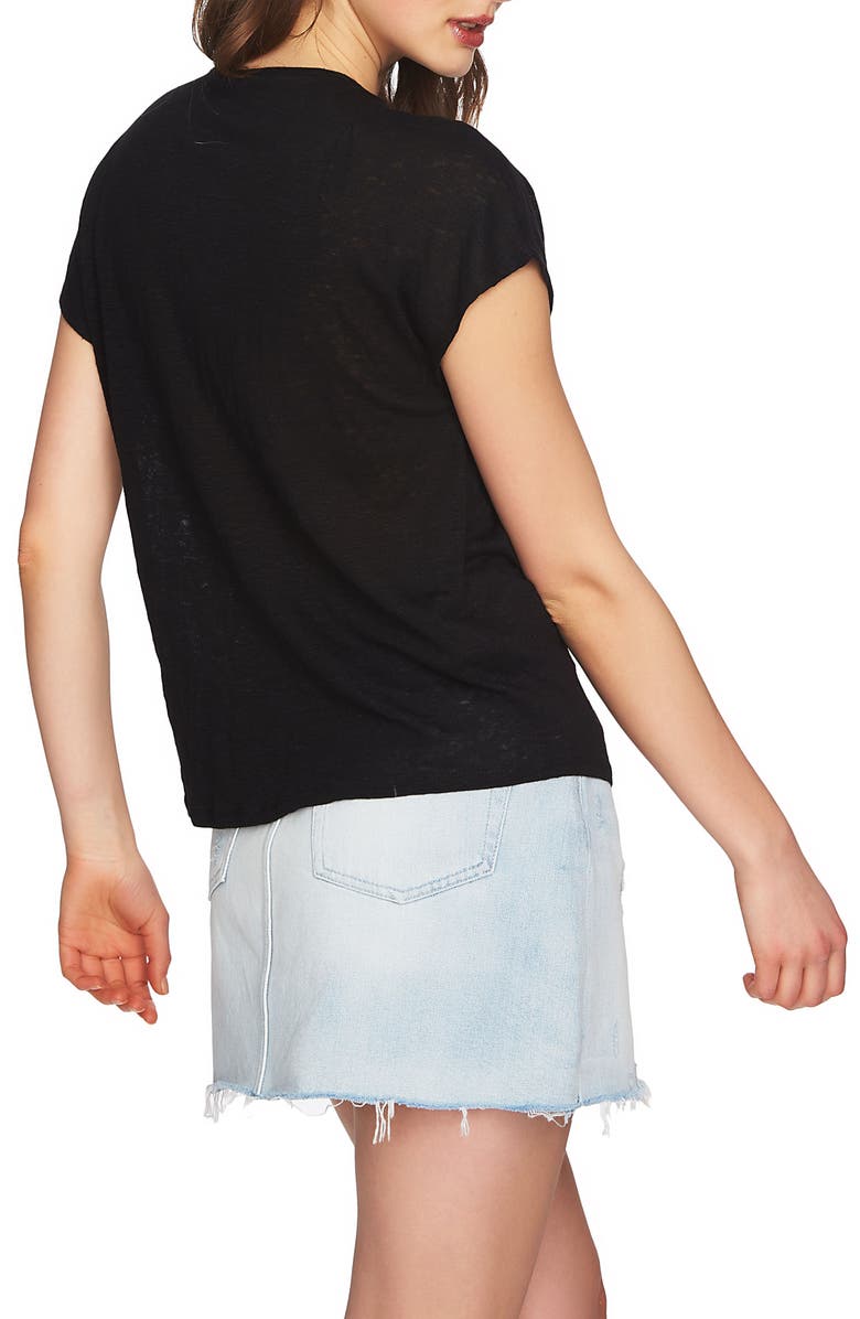 1.STATE Cinched Front Linen Top, Alternate, color,