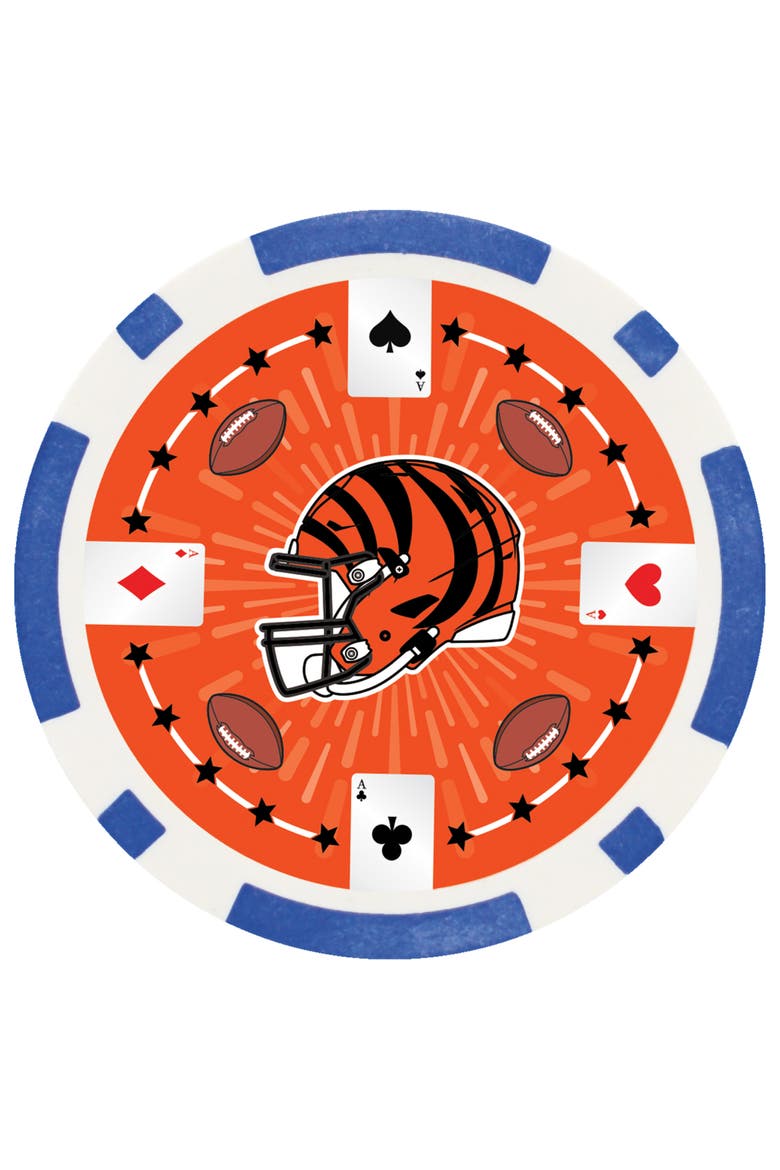Cincinnati Bengals 100 Piece Poker Chips, Alternate, color, Multicolor