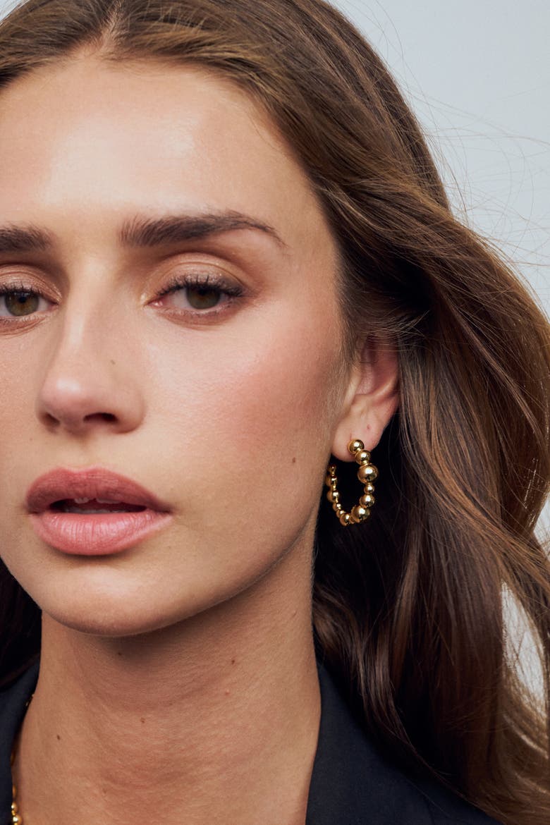 Earrings Bormio Circolo, Alternate, color, 18K Gold Plated